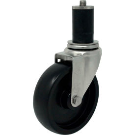 Casters, Wheels & Industrial Handling 15PO50GB8276YY Durable Superior Casters Swivel Expansion Stem Caster - 5"Dia. Polyolefin, Bore, 350 Lb. Cap. image.