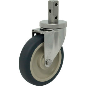 Casters, Wheels & Industrial Handling 15PP40GP4S42YY Durable Superior Casters Swivel Stem Caster - 4"Dia. Poly-Pro with 2"H Stem, Grip Ring image.