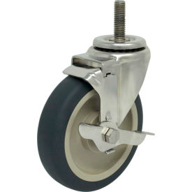 Casters, Wheels & Industrial Handling 15PP40GT9068HY Durable Superior Casters Swivel Stem Caster - 4"Dia. Poly-Pro, Bore with Tech Lock, 1-1/2"H Stem image.