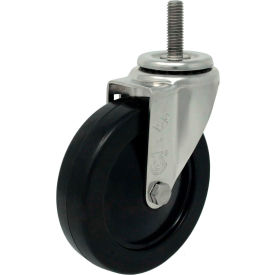 Casters, Wheels & Industrial Handling 15SR50GB8268YY Durable Superior Casters Swivel Stem Caster - 5"Dia. Soft Rubber/Tread with 1-1/2"H Stem image.