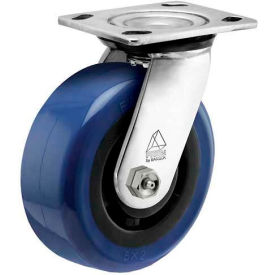 Casters, Wheels & Industrial Handling CPS40156SS-EAG11(BK) Bassick® Prism Stainless Steel Swivel Caster - Eagle Urethane - 4" Dia. image.