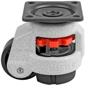 Foot Master® Swivel Plate Manual Leveling Caster GD-40F - 110 Lb. Cap. - 63mm Dia. Nylon Wheel