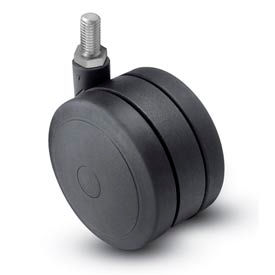 Casters, Wheels & Industrial Handling PSF50637BK Shepherd® Threaded Stem Soft Tread Caster - 50mm Dia. 3/8-16 x 3/4 Stem Black image.