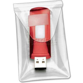 Cardinal Brands Inc 21140 Cardinal® 21140 HOLDit® Poly USB Pockets, Clear, Pack of 6 image.