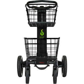 CARGO CART COMPANY LLC. SCV1C Scout Cart All-Purpose Folding Cart with Removable Baskets and Cargo Tray - Black image.