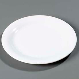 Carlisle Sanitary Maintenance 3300402 Carlisle 3300402 - Sierrus™ Dinner Plate, Narrow Rim 9", White image.