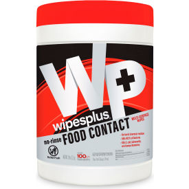 No-Rinse Food Contact Multi-Surface Wipes, Unscented, 100 Wipes/Canister view 2