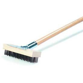Carlisle Sanitary Maintenance 36372500 Carlisle 36372500 - Oven and Grill Brush W/ Scraper & Flat Wire SS Bristles 30", Stainless Steel image.