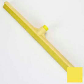 Carlisle Sanitary Maintenance 3656804 Spectrum® Color-Coded One-Piece Rubber Floor Squeegee 24" - Yellow - 3656804 image.