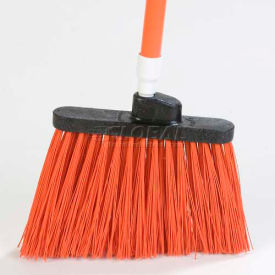 Carlisle Sanitary Maintenance 36867EC24 Carlisle Duo-Sweep Medium Duty Angle Broom W/12" Flare (Head Only) 8", Orange image.