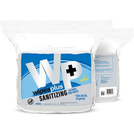 Hand Sanitizing Alcohol Free Wipes, Lemon Scent, 1500 Wipes/Bag view 2