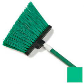 Carlisle Sanitary Maintenance 41083EC09 Carlisle Sparta Spectrum Duo-Sweep 11" Unflagged Angle Broom 56"L, Green image.