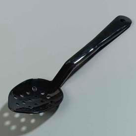 Carlisle Sanitary Maintenance 441103 Carlisle 441103 - Perforated Serving Spoon 11", Black image.