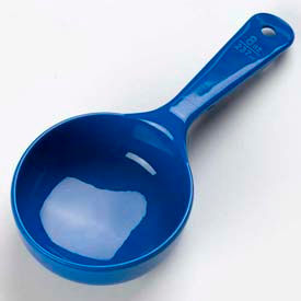 Carlisle Sanitary Maintenance 493114 Carlisle 493114 - Solid Measure Miser Spoon, Short Handle 8 Oz., Blue image.