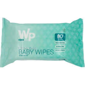 Baby Wipes Flowpack, 80 Wipes, 12 Packs/Case view 2