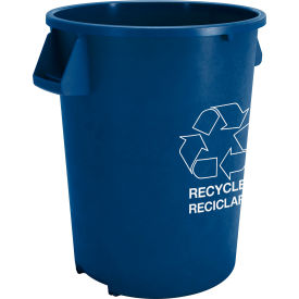 Carlisle Sanitary Maintenance 841032REC14 Carlisle Bronco Recycling Waste Container 32 Gallon, Blue - 841032REC14 image.