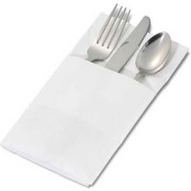 DINEX DX6999PF0202 Dinex DX6999PF0202 - White Solid Color, Recycled Pocketfold Napkin, 17" x 17", White image.