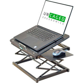 Uncaged Ergonomics CD4 Uncaged Ergonomics CD4 Ergonomic Laptop Stand and Standing Desk, Black image.