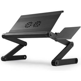 Uncaged Ergonomics WECB WorkEZ Cool Laptop Stand with Fans, USB Ports & Mouse Pad, Black