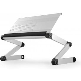 Uncaged Ergonomics WEEs WorkEZ Executive Aluminum Laptop & Tablet Cooling Stand, Silver