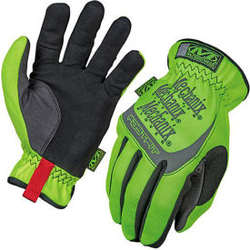 Mechanix Wear Hi-Viz FastFit Work Gloves, Synthetic Leather w/TrekDry , Yellow, Large
