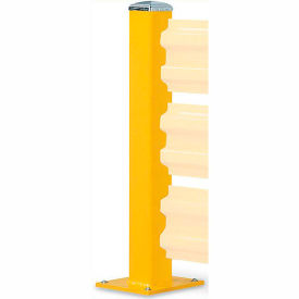 Wildeck WCT44 Wildeck® Steel Post Column For Triple Rail, 44"H,Yellow image.