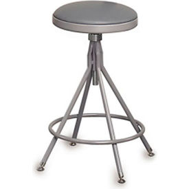 National Public Seating 6524H NPS Deluxe Shop Stool - Vinyl - Gray image.