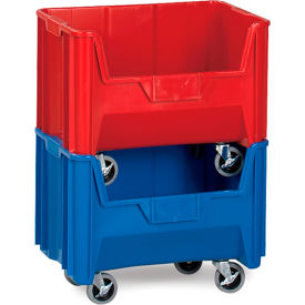 Quantum Storage Systems QGH705MOBRD Quantum Mobile Heavy Duty Giant Stacking Bin, 19-7/8"W x 15-1/4"D x15-3/4"H, Red image.