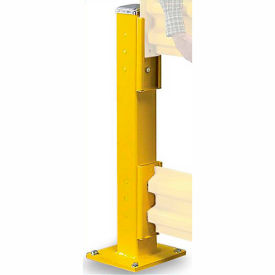 Wildeck WC44 Wildeck® Steel Single Column Post For Double Rail, 44"H,Yellow image.