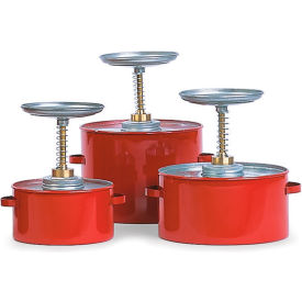 Justrite Safety Group P701 Eagle Steel Plunger Cans - 6-1/4" Dia.X8"H - 1-Quart Capacity image.