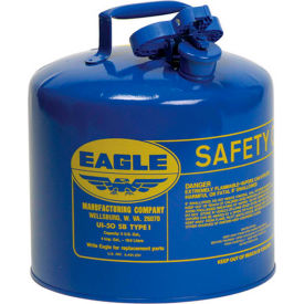 Justrite Safety Group UI50SB Eagle Type I Safety Can, 12-1/2" Dia. x 13-1/2"H, 5 Gallon Capacity image.