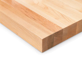 Global Industrial B2047986 Global Industrial™ Workbench Top, Boos Maple Butcher Block Square Edge, 120"Wx36"Dx1-3/4" Thick image.