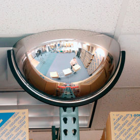 Vision Metalizers DPB3212 Half Dome Panoramic Acrylic Mirror, Indoor, 32" Dia., 180° Viewing Angle image.