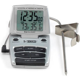 Cdn DTTC-S CDN DTTC-S - Combo Probe Thermometer, Timer & Clock - Silver image.
