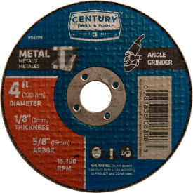 Century Drill & Tool 8308 Century Drill 08308 Cutting Wheel 4" x 5/8" Aluminum Oxide image.