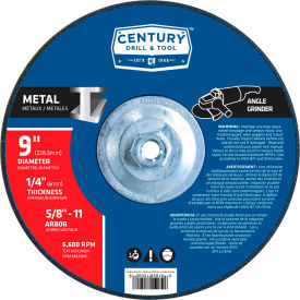 Century Drill & Tool 75592 Century Drill  75592  Depressed Center Grinding Wheel 9" x 5/8-11"  Type 27 Aluminum Oxide  image.
