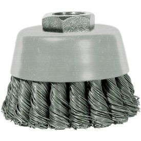 Century Drill & Tool 76023 Century Drill 76023 Angle Grinder Cup Brush 3"Dia. Knot Steel 0.02" image.