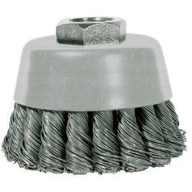 Century Drill & Tool 76062 Century Drill 76062 Angle Grinder Cup Brush 6" Dia. Knot Steel 0.02" image.