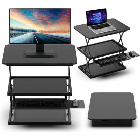 Uncaged Ergonomics CDM-B CHANGEdesk Adjustable Height Standing Desk Conversion Black