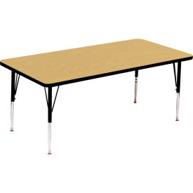 Correll Inc A2460-REC-16 Activity Tables, 60"L x 24"W, Standard Height, Rectangular - Fusion Maple image.
