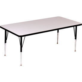 Correll Inc A3072-REC-15 Activity Tables, 72"L x 30"W, Standard Height, Rectangular - Gray Granite image.