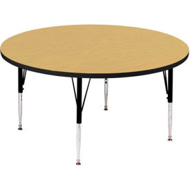 Correll Inc A60-RND-16 Activity Tables, 60"L x 60"W, Standard Height, Round - Fusion Maple image.