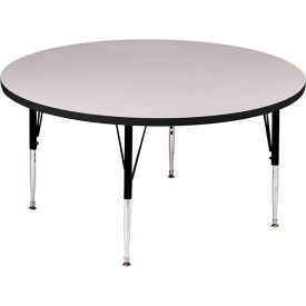 Activity Tables 48""L x 48""W Standard Height Round - Gray Granite