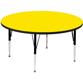Correll Inc A48-RND-38 Activity Tables, 48"L x 48"W, Standard Height, Round - Yellow image.