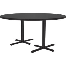 Correll Inc BCT60R-07 Correll 60" Round Restaurant Table, Black image.