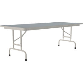 Correll Inc CFA3060PX-15 Correll Adjustable Height Laminate Folding Table, 30" x 60", Gray Granite image.