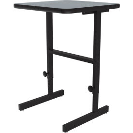 Correll Inc CST2024-15 Correll Adjustable Standing Height Workstation - 24"L x 20"W x 34" to 42" - Gray Granite image.