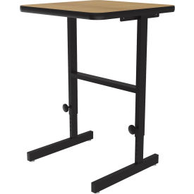 Correll Inc CST2024-16 Correll Adjustable Standing Height Workstation - 24"L x 20"W x 34" to 42" - Fusion Maple image.