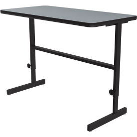 Correll Inc CST2448-15 Correll Adjustable Standing Height Workstation - 48"L x 24"W x 34" to 42" - Gray Granite image.
