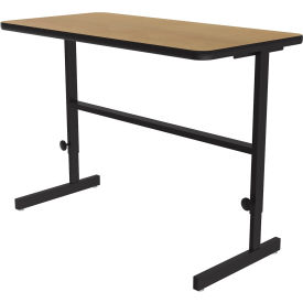 Correll Inc CST2448-16 Correll Adjustable Standing Height Workstation - 48"L x 24"W x 34" to 42" - Fusion Maple image.